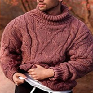 Twisted turtleneck men's sweater men's sweater