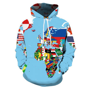 Digital Printing Casual Sports Hoodie Men