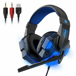 3.5mm Gaming Headset Mic LED Headphones