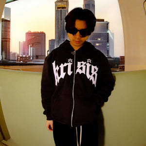 Zipper Hooded Sweatshirt Coat