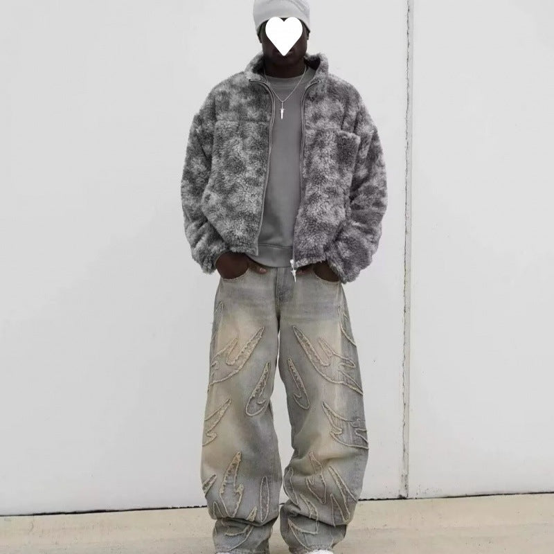 Pants Mud Dyed Ripped Jeans For Men