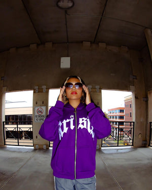 Zipper Hooded Sweatshirt Coat