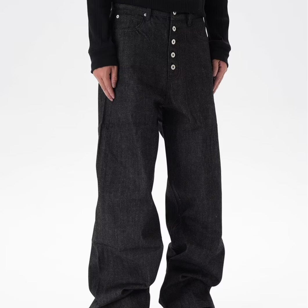 American Vintage Raw Denim Curved  Jeans