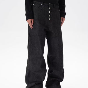 American Vintage Raw Denim Curved  Jeans
