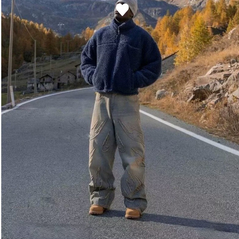 Pants Mud Dyed Ripped Jeans For Men