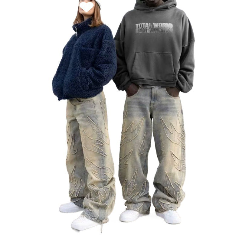 Pants Mud Dyed Ripped Jeans For Men
