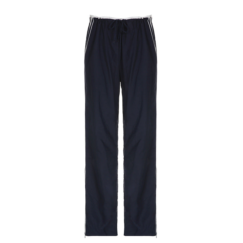 Striped Sports Pants Women Baggy