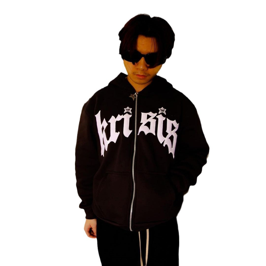 Zipper Hooded Sweatshirt Coat